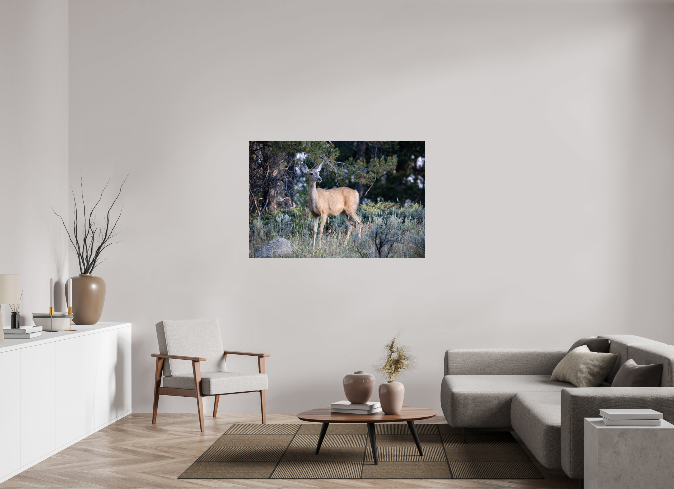 54 x 36″, Glossy Deer