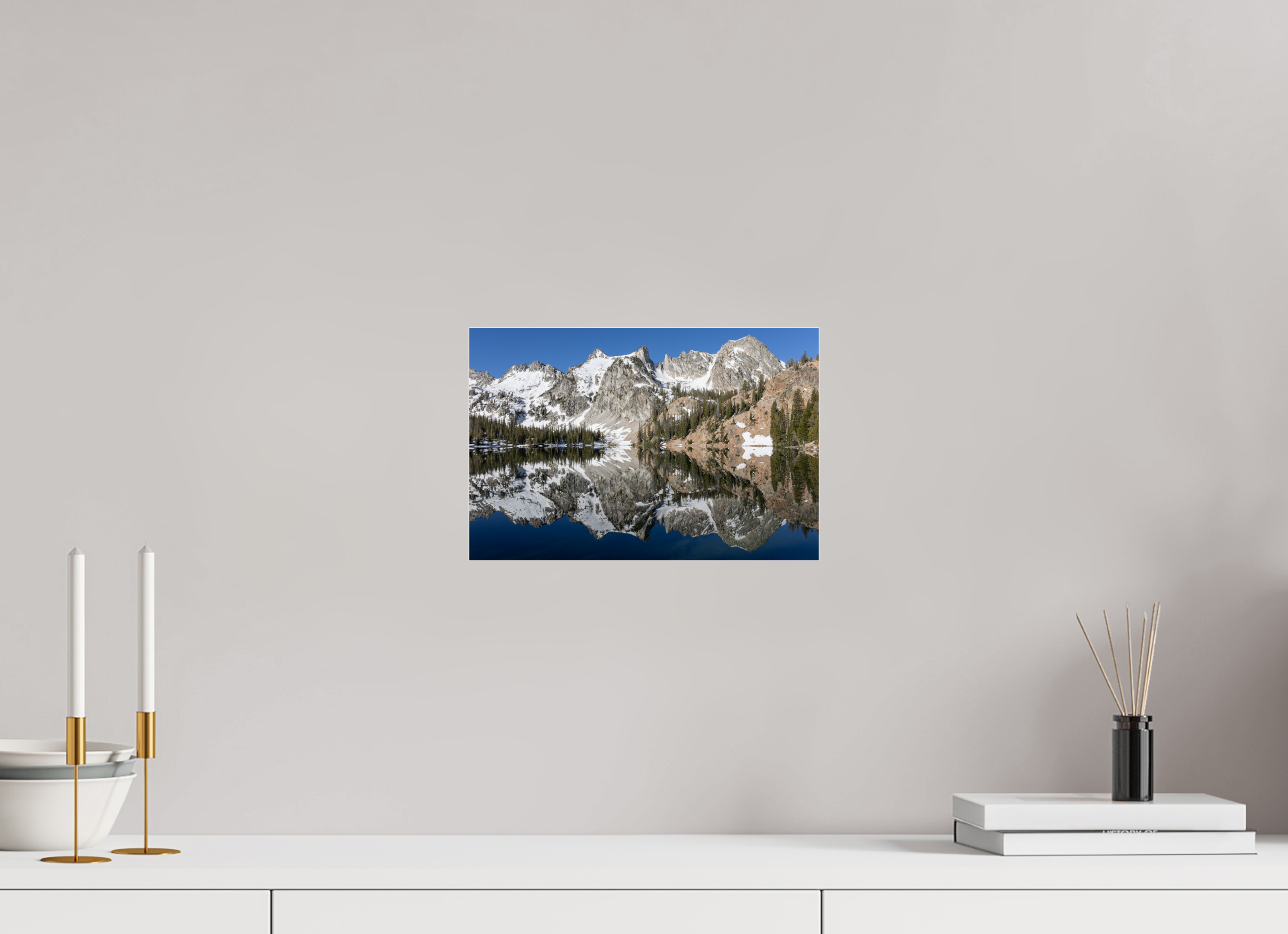 12 x 8″, Glossy Alice Lake Mountainscape