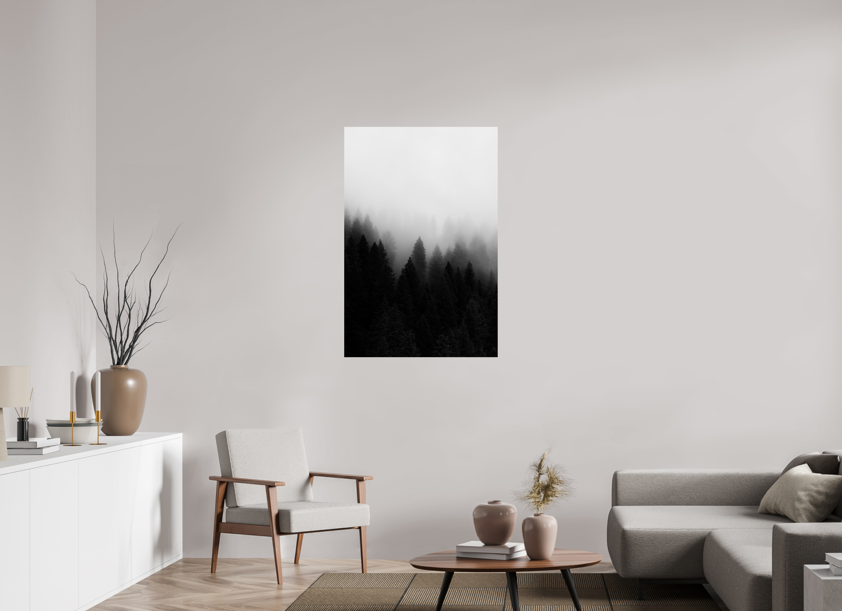 30 x 45″, Photo Print On Fuji Crystal DP II Tree In Fog Portrait
