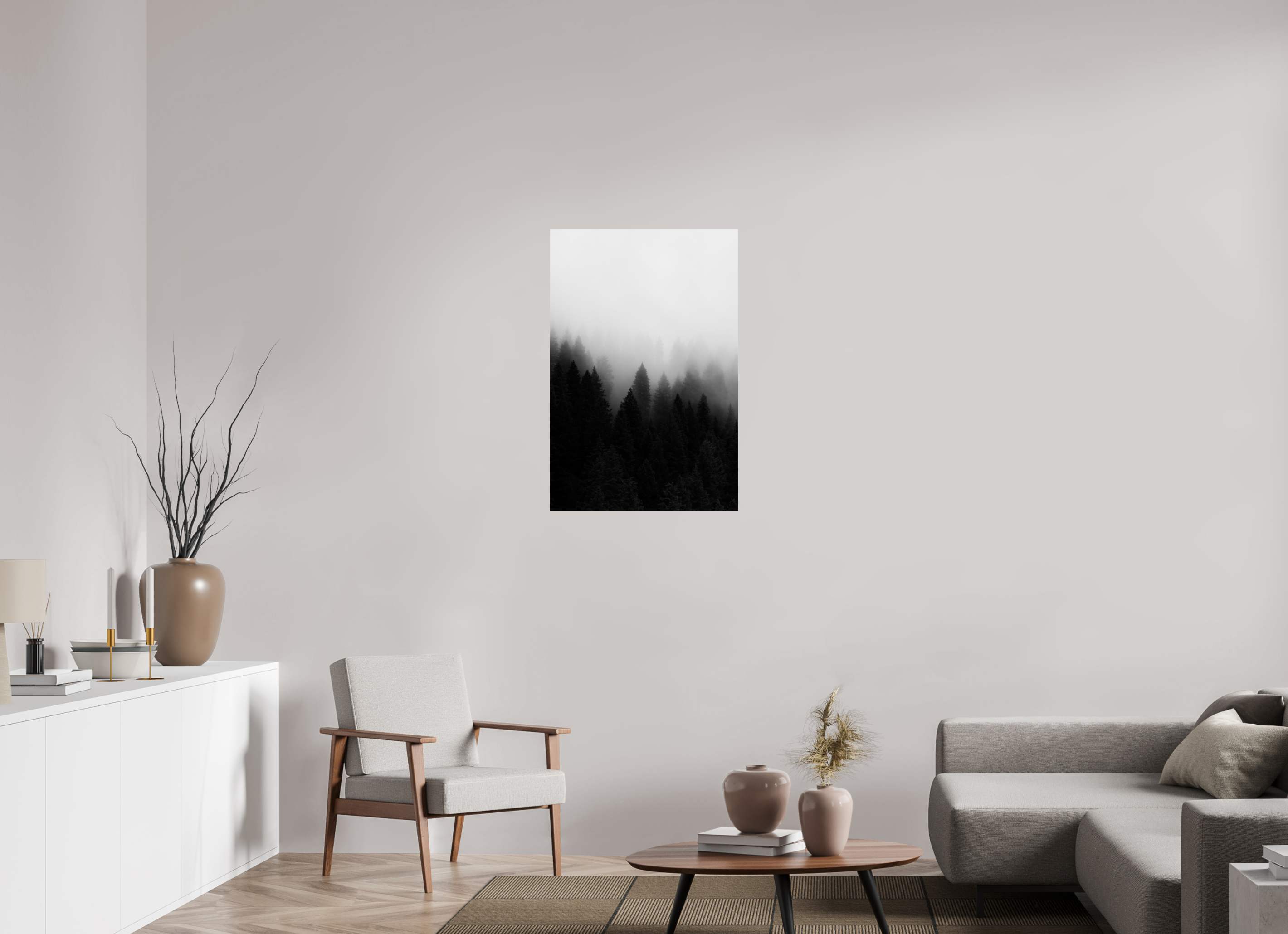24 x 36″, Photo Print On Fuji Crystal DP II Tree In Fog Portrait