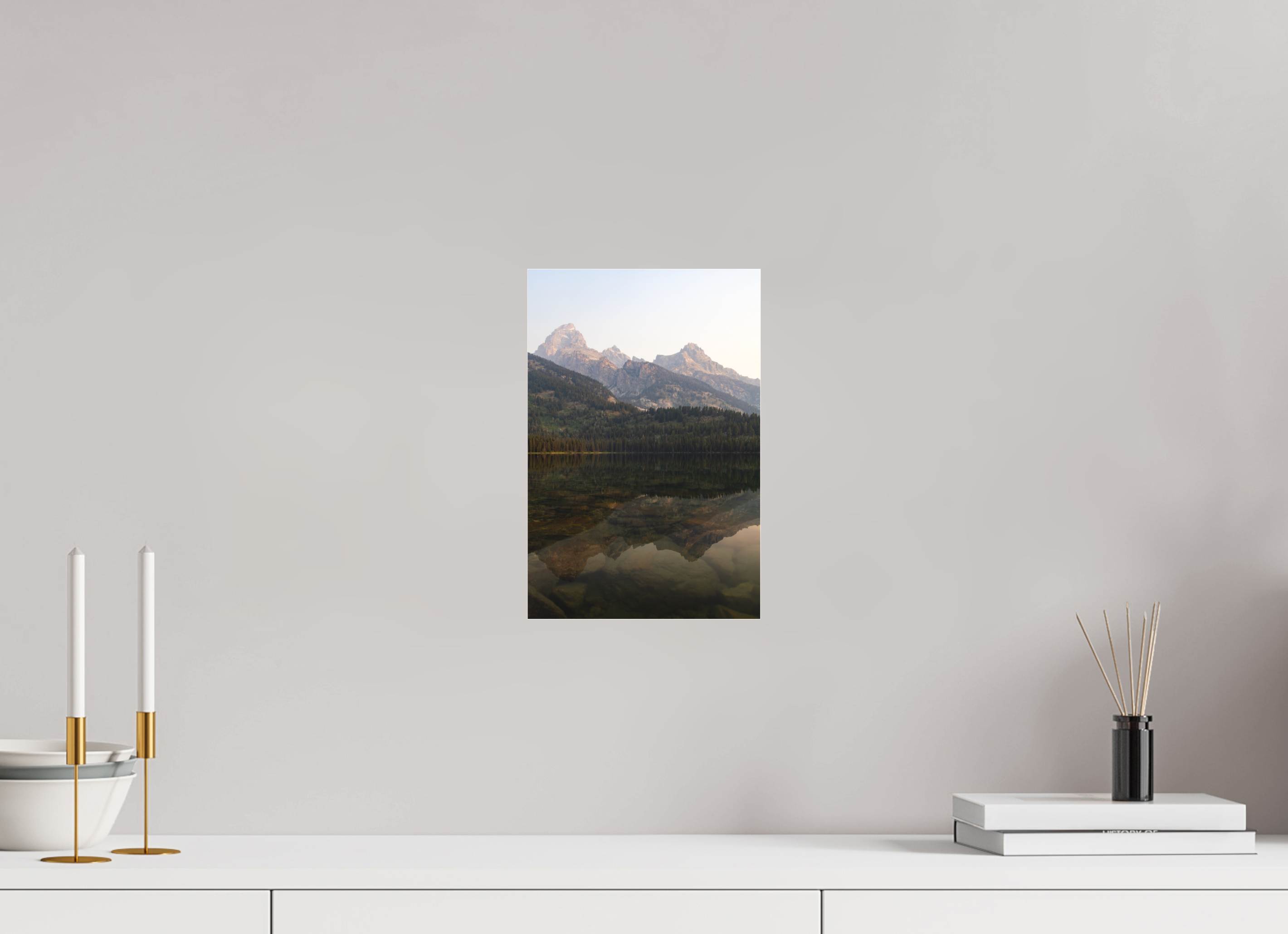 8 x 12″, Matte Glass Smokey Taggart Lake Portrait