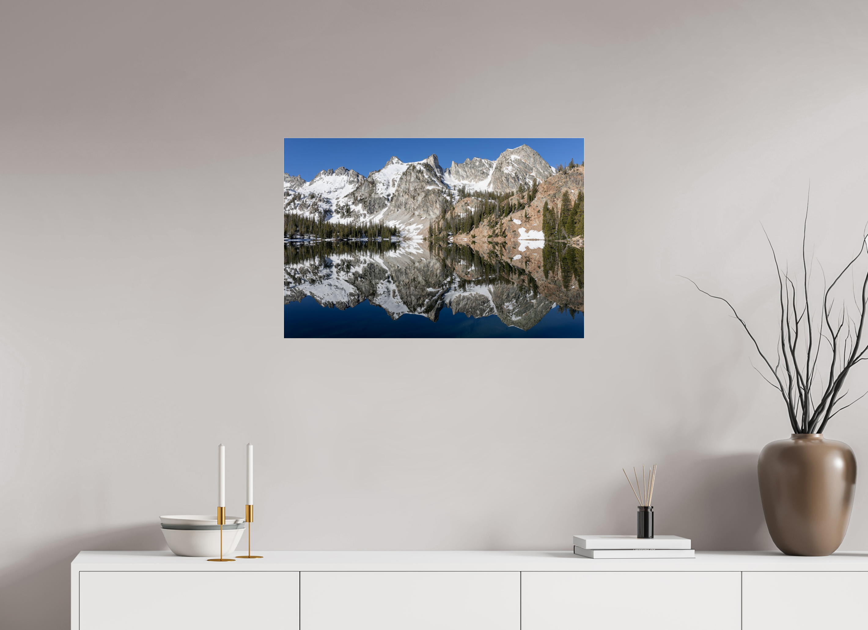 30 x 20″, Glossy Alice Lake Mountainscape