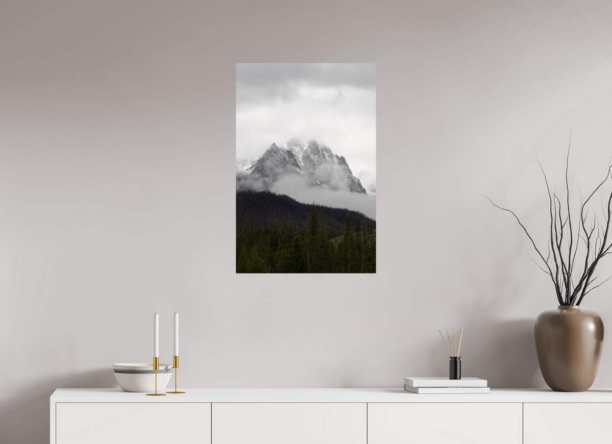 20 x 30″, Photo Print On Fuji Crystal DP II Foggy Redfish Lake Mountain View