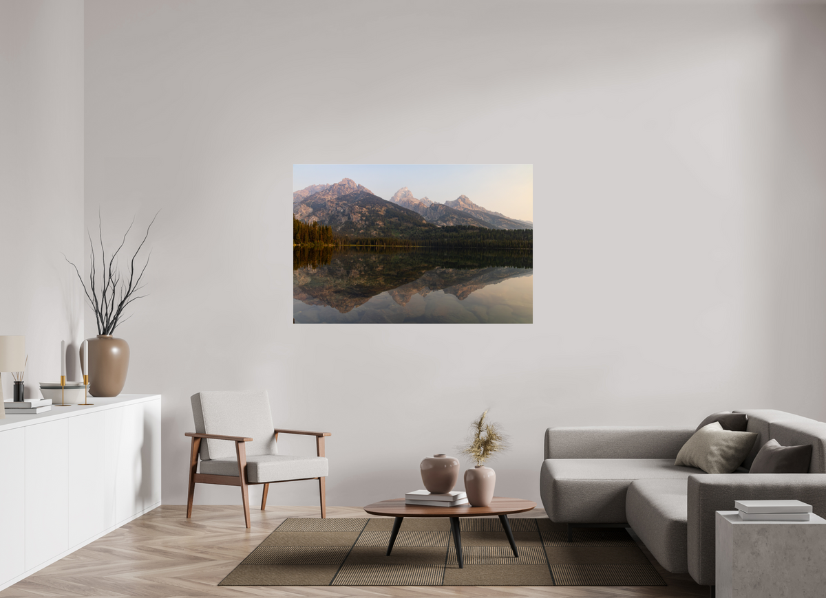 60 x 40″, Photo Print Under Acrylic Glossy Glass Smokey Taggart Lake