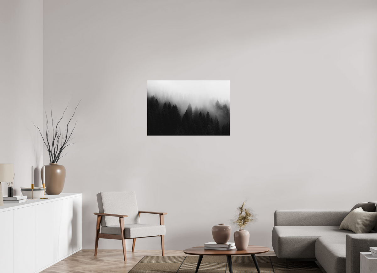 36 x 24″, Matte Glass Tree in Fog