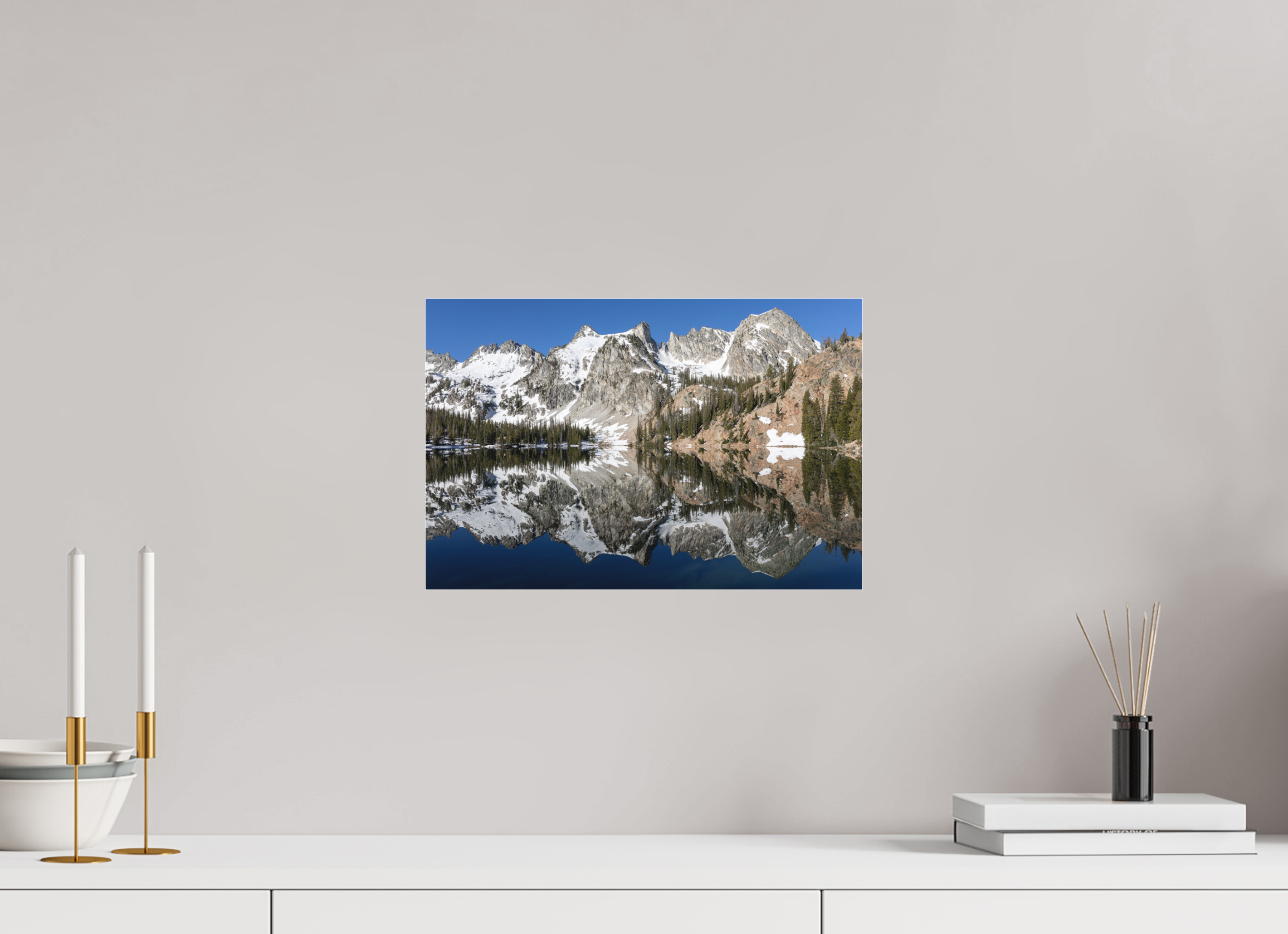 15 x 10″, Matte Glass Alice Lake Mountainscape
