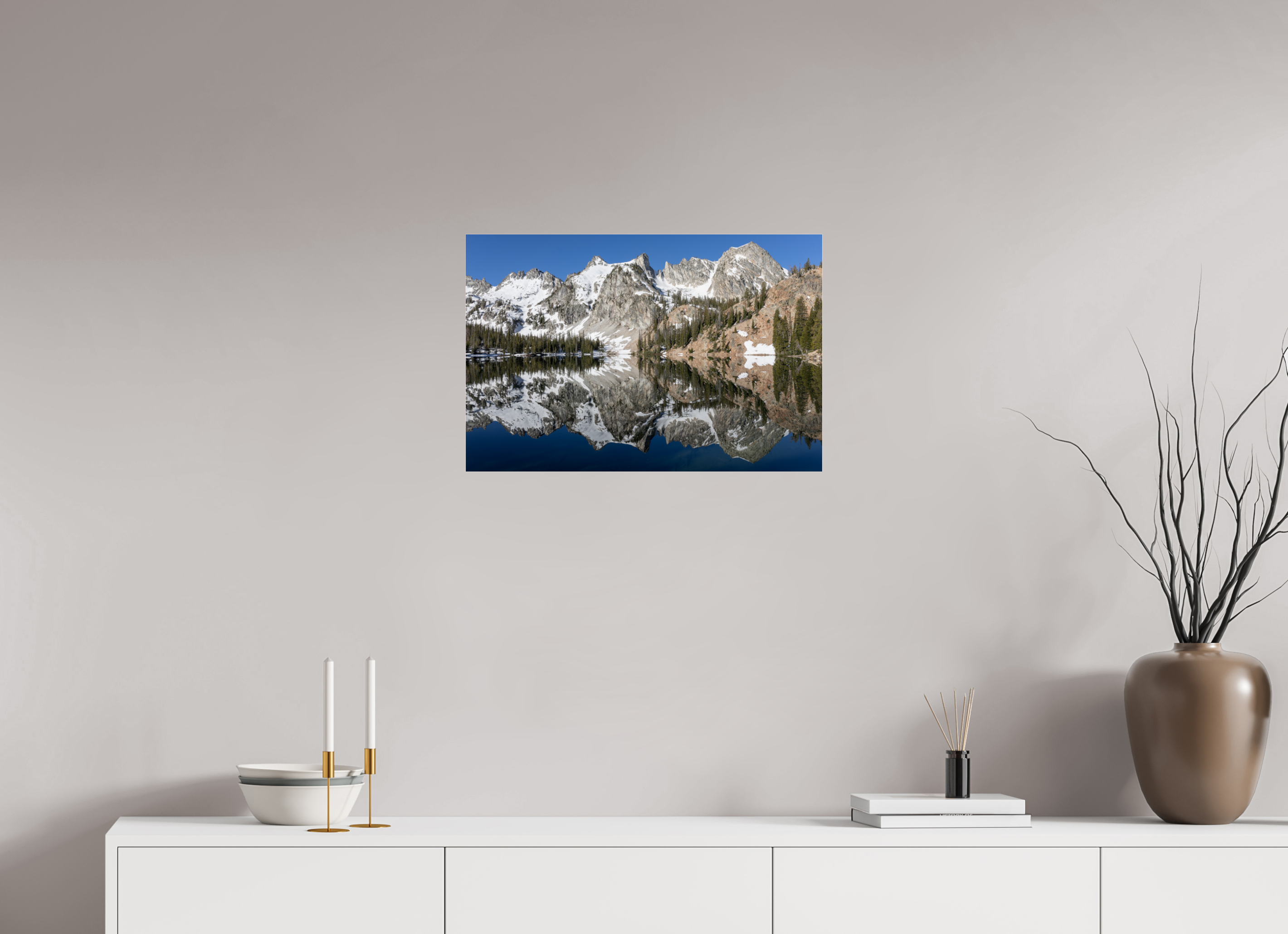 24 x 16″, Glossy Alice Lake Mountainscape