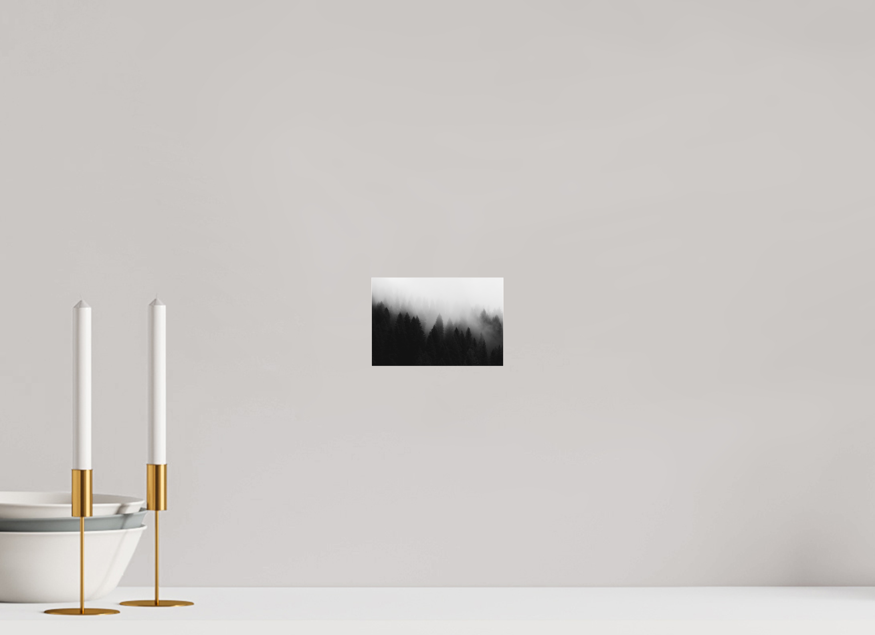 6 x 4″, Matte Glass Tree in Fog