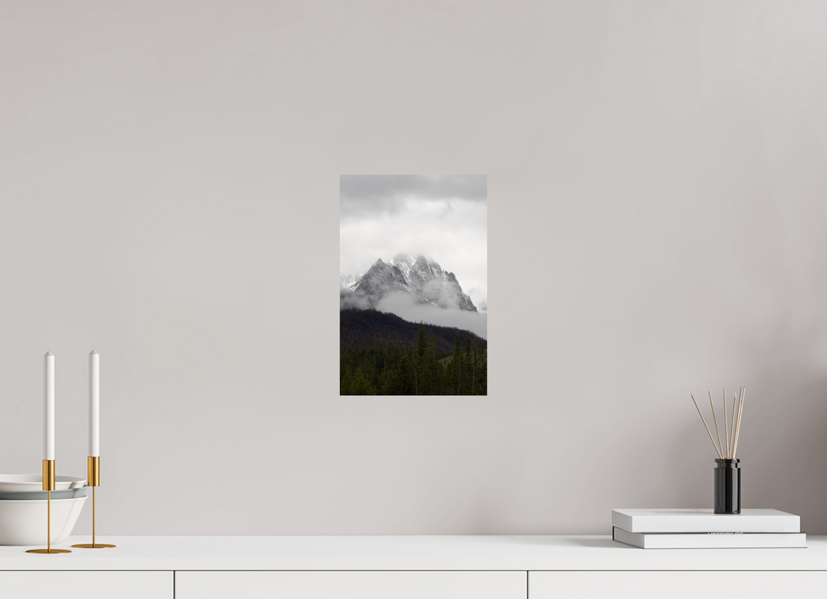 8 x 12″, Photo Print On Fuji Crystal DP II Foggy Redfish Lake Mountain View