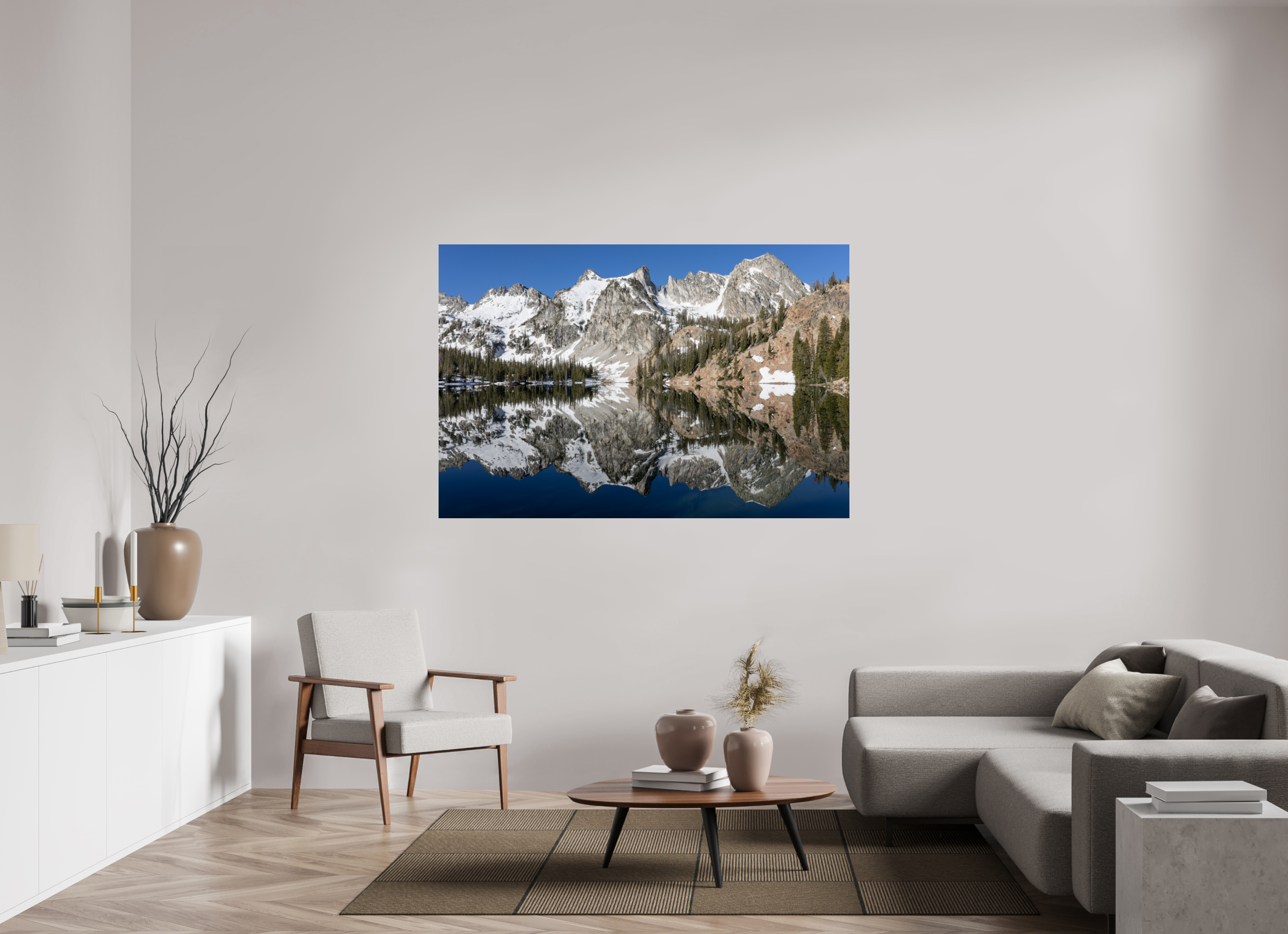 66 x 44″, Glossy Alice Lake Mountainscape