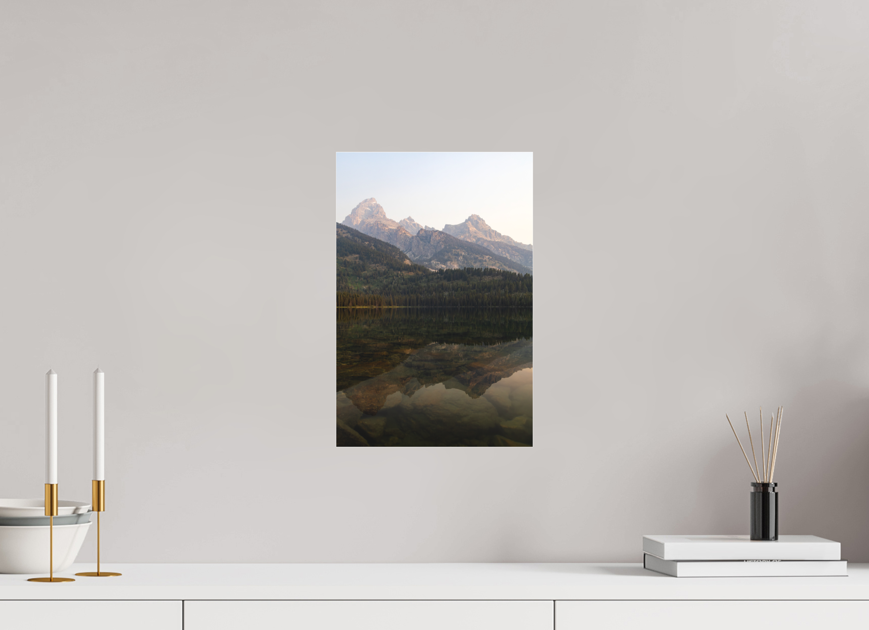10 x 15″, Matte Glass Smokey Taggart Lake Portrait